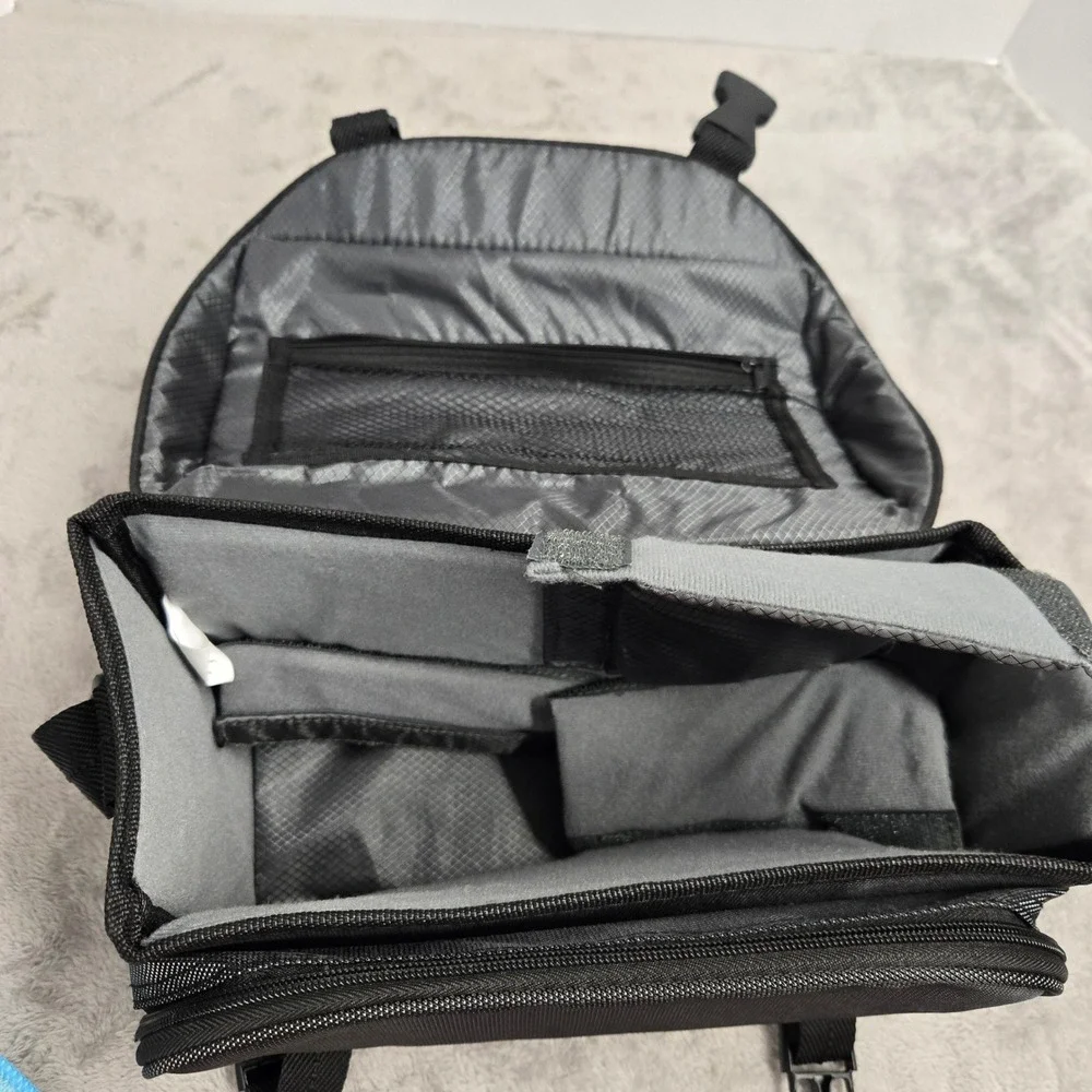 Nikon Camera Messenger Bag Black Grey Padded DSLR Gadget Bag Shoulder Strap